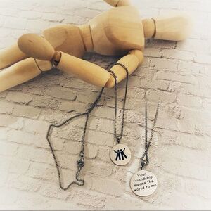 Friendship Sterling Silver Pendant  Necklace